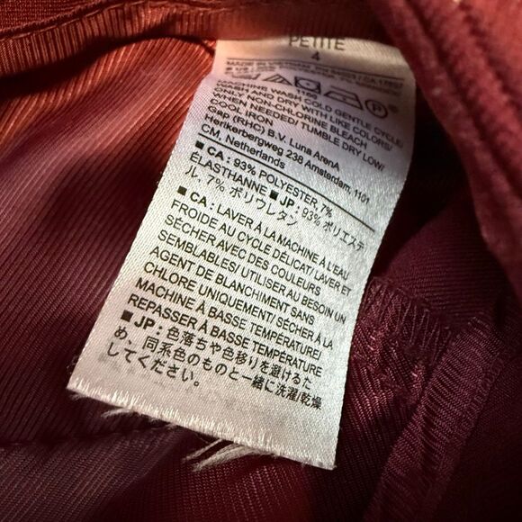 Banana Republic Red Brick Burgundy High Waisted Wide Leg Pants 4 - Picture 5 of 8